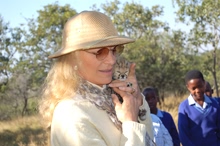 Princess Michael with Cheetah cub