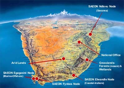 SAEON Nodes and National Office